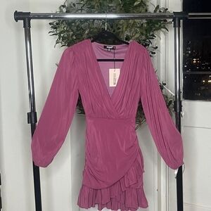 Missguided Silky Romance Wrap Dress size 4